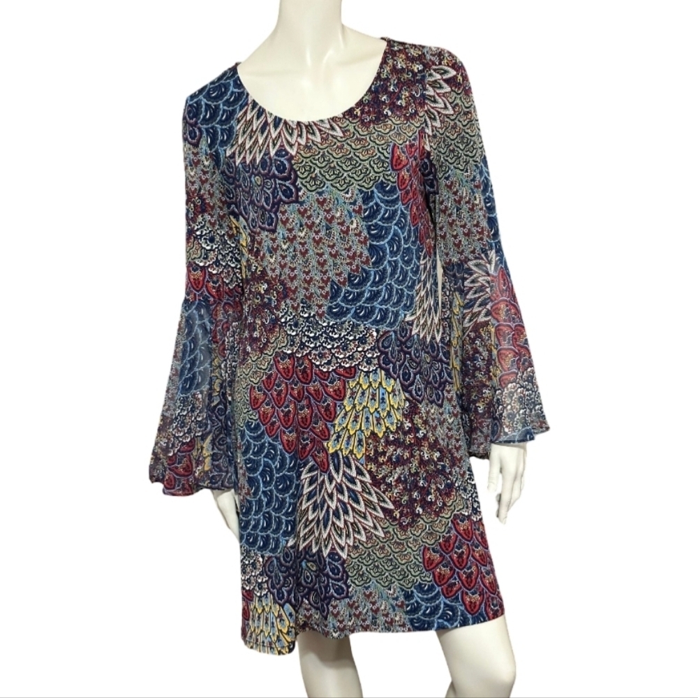 MSK Womens Plus Size Multicolor Patterned Mini Dress Size 3X